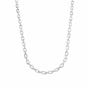 Sterling Silver Small Oval Chandelier Necklace D D