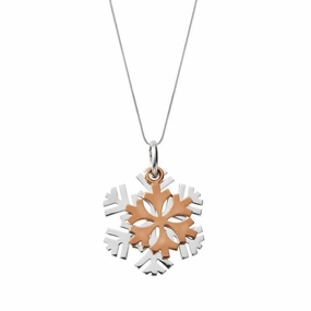Sterling Silver Small Snowflake Necklace