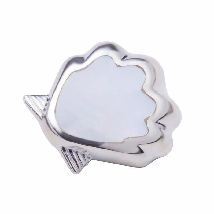 Sterling Silver Sunrise Shell Mother-of-Pearl Inlaid Pendant (Chain Sold Separately)