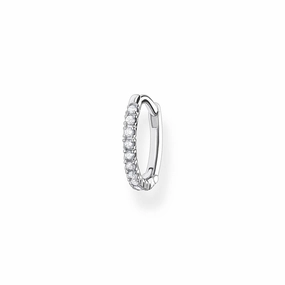 Sterling Silver Thomas Sabo Charm Club Zirconia Hoop Earring 13.5mm * 1 Earring Only*