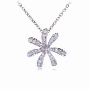 Sterling Silver Tiare Pave CZ Pendant (Chain Sold Separately)