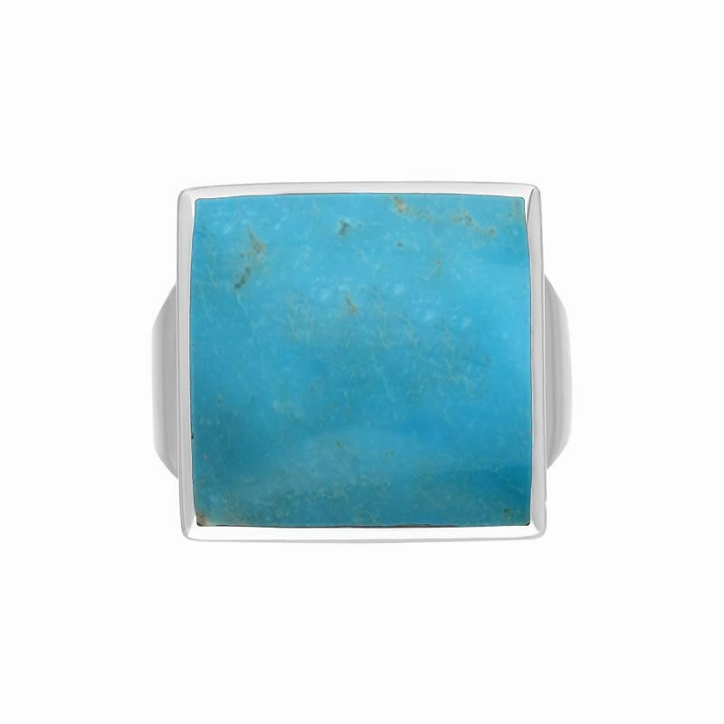 Sterling Silver Turquoise Small Square Ring