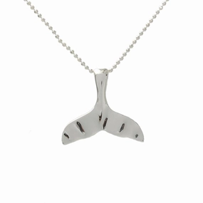 Sterling Silver Whale Tail Pendant (Chain Sold Separately)