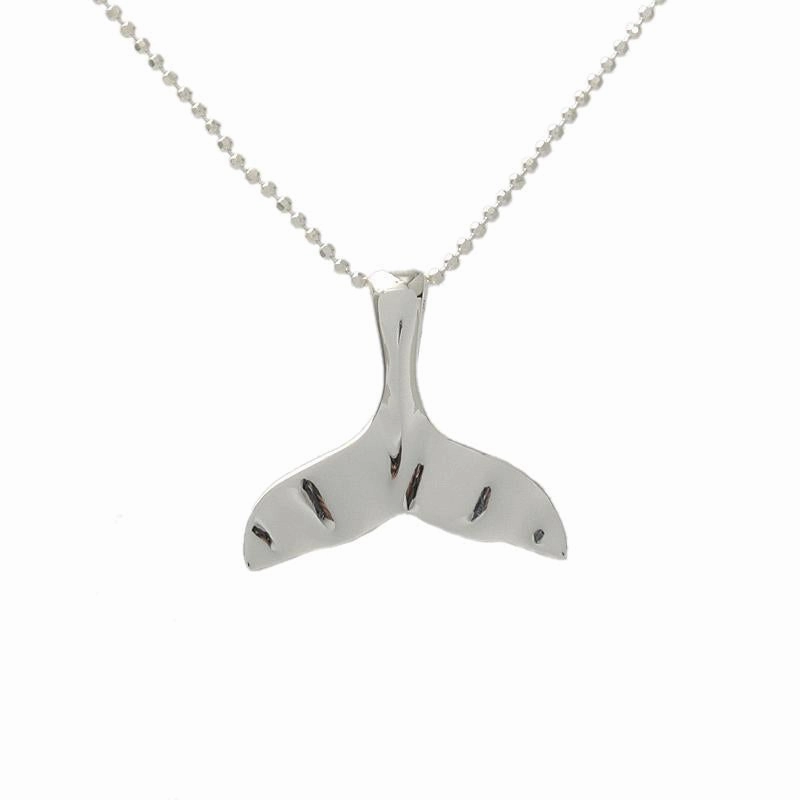 Sterling Silver Whale Tail Pendant (Chain Sold Separately)