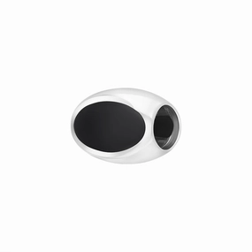 Sterling Silver Whitby Jet Bauxite Magnetic Charm D