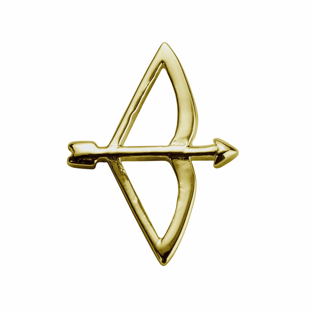 STOW Bow & Arrow (Beloved) Charm - 9ct Yellow Gold