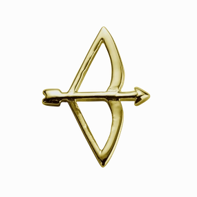 STOW Bow & Arrow (Beloved) Charm - 9ct Yellow Gold