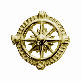 STOW Compass (Direction) Charm - 9ct Yellow Gold
