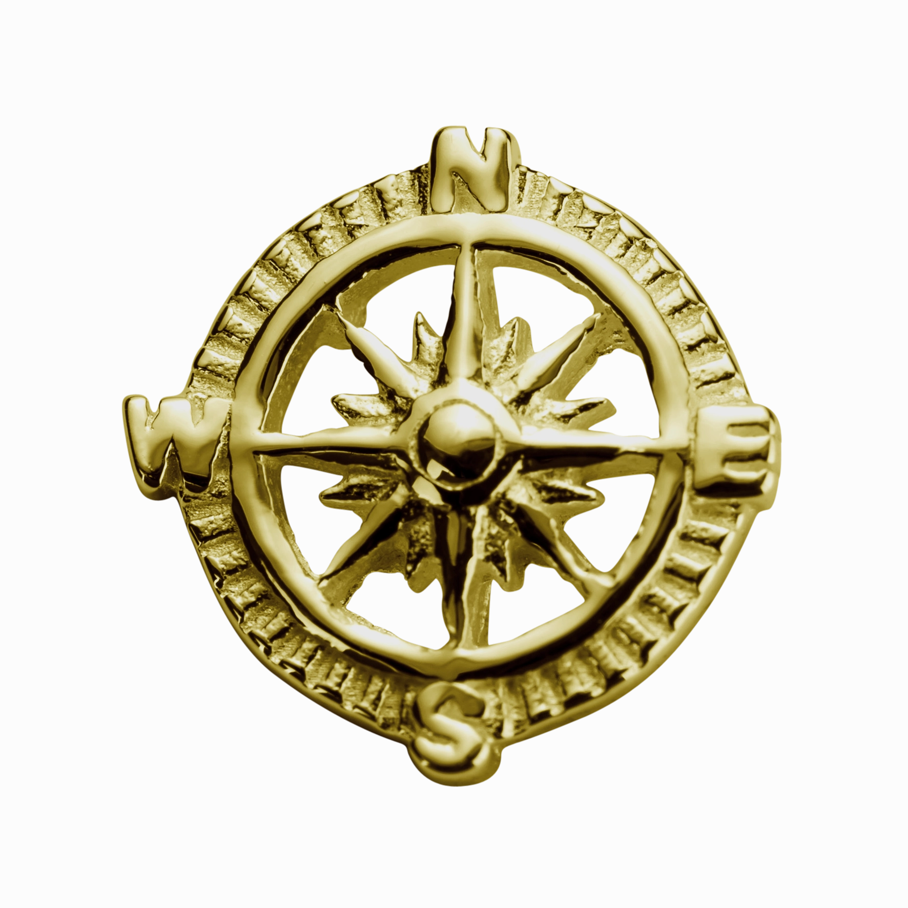 STOW Compass (Direction) Charm - 9ct Yellow Gold