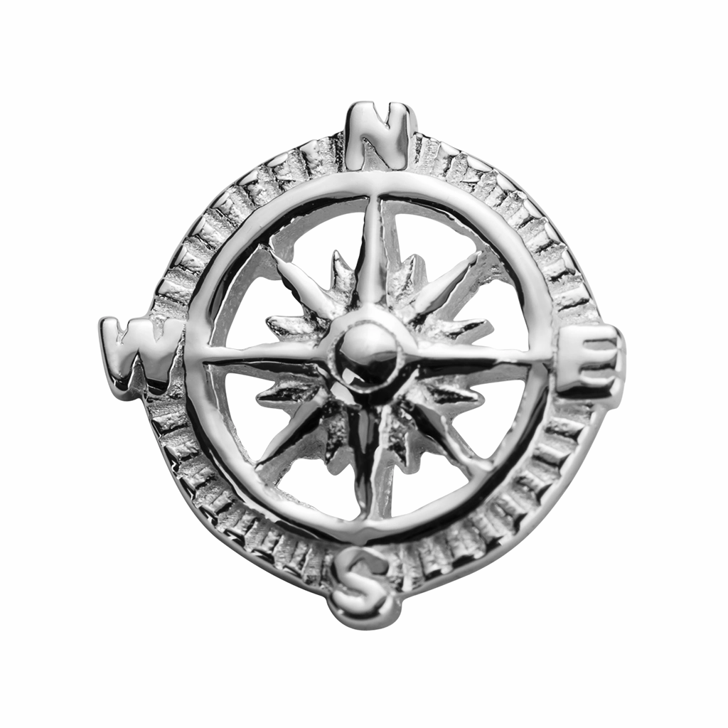STOW Compass (Direction) Charm - Sterling Silver