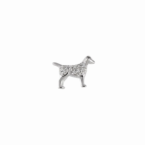 STOW Dog (Loyal) Charm - Sterling Silver CZ