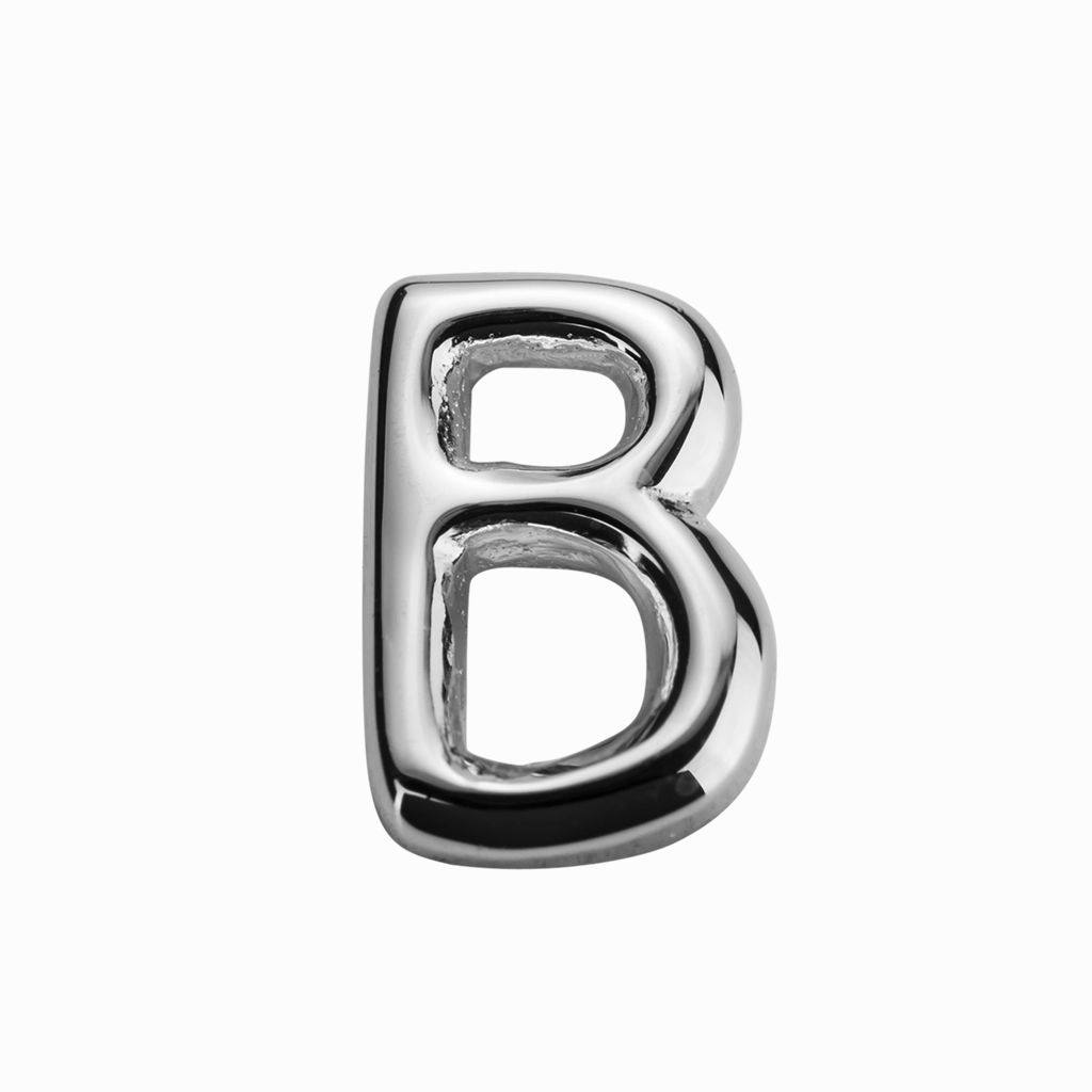 STOW Letter B Charm - Sterling Silver