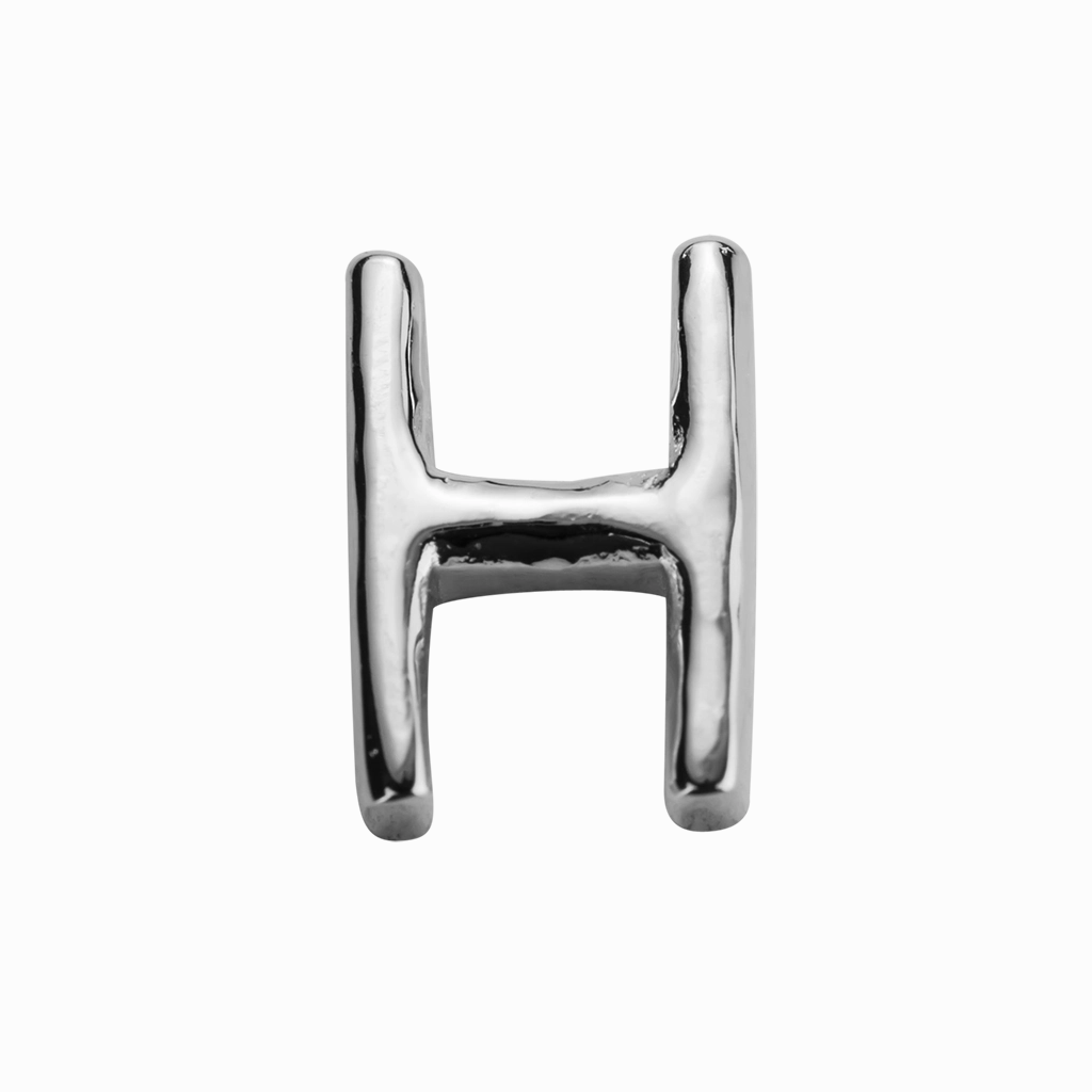 STOW Letter H Charm - Sterling Silver