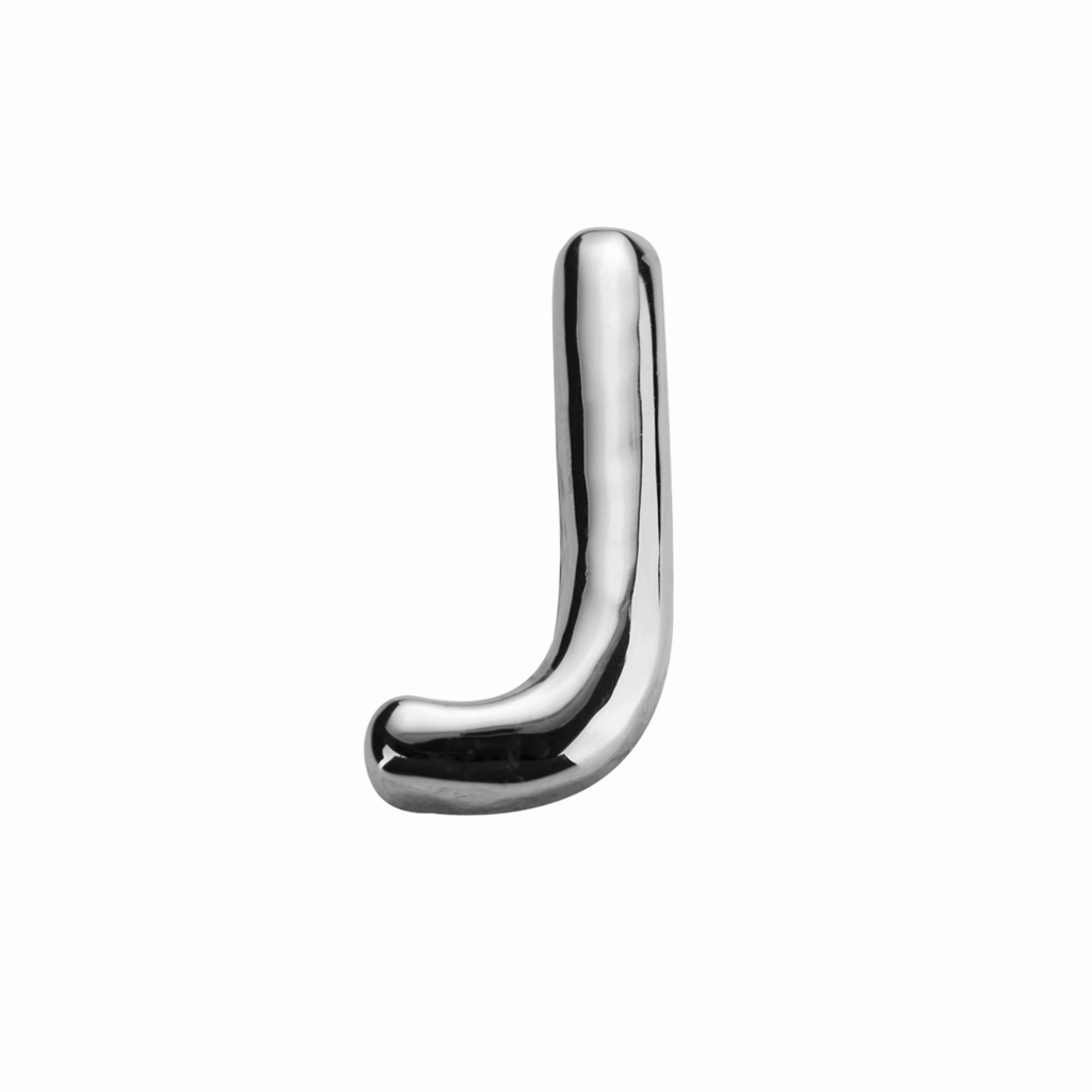STOW Letter J Charm - Sterling Silver