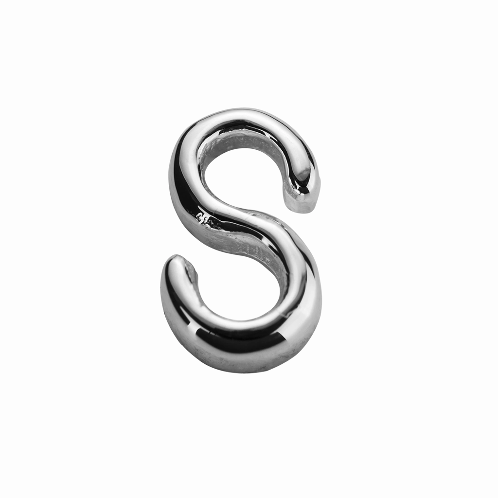 STOW Letter S Charm - Sterling Silver