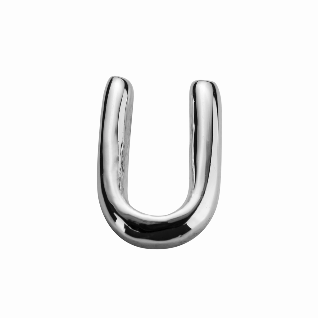 STOW Letter U Charm - Sterling Silver