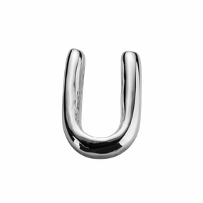 STOW Letter U Charm - Sterling Silver