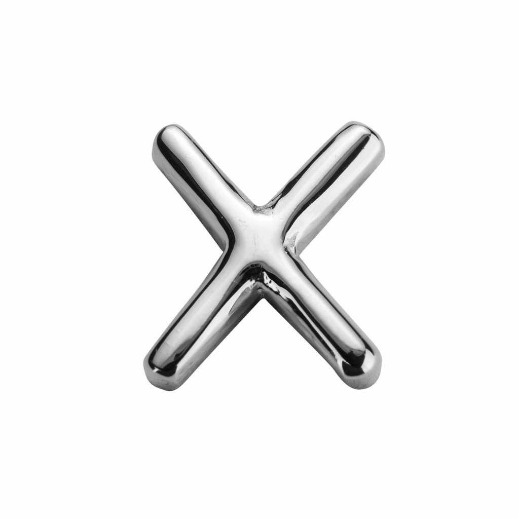 STOW Letter X Charm - Sterling Silver