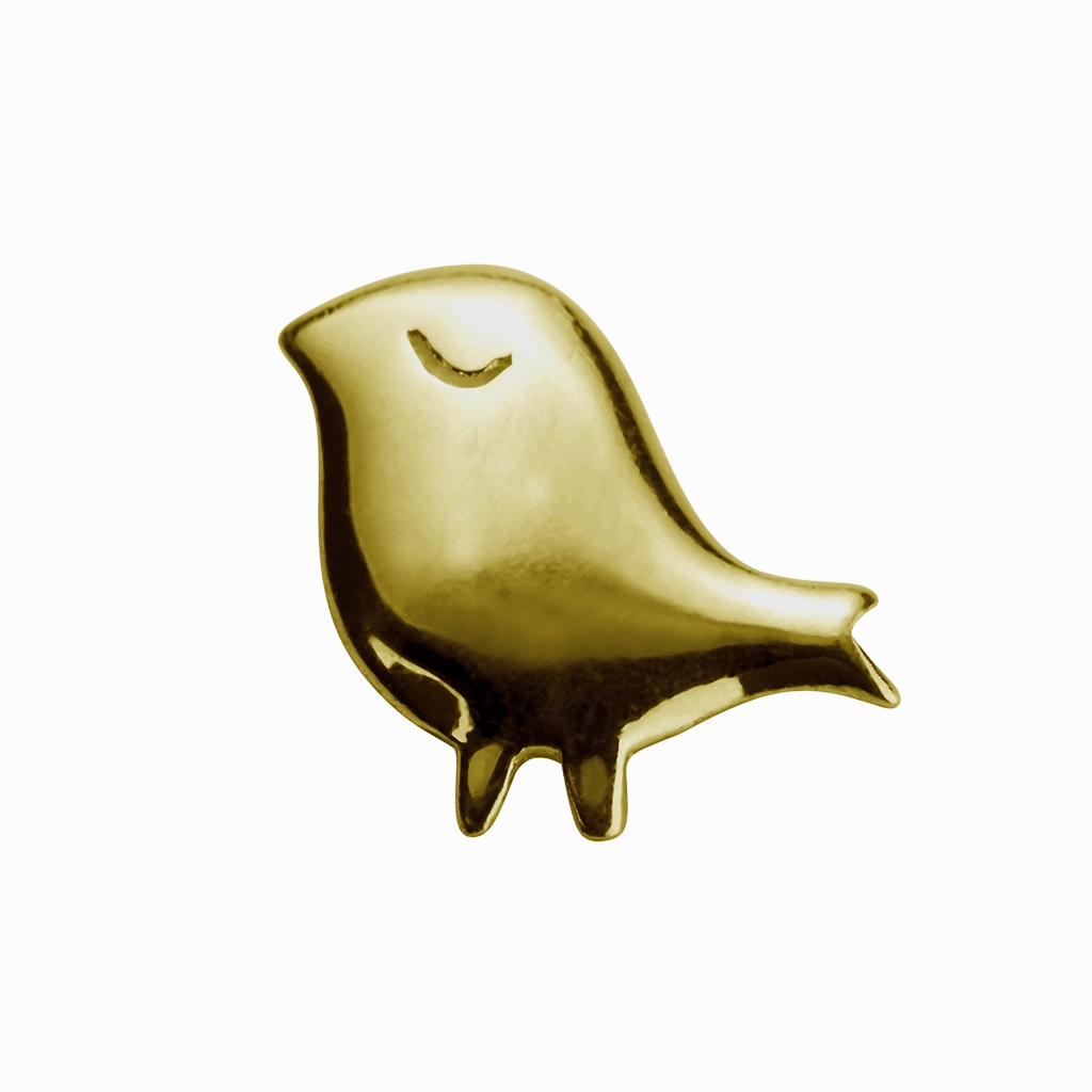 STOW Little Bird (Cherished) Charm - 9ct Yellow Gold