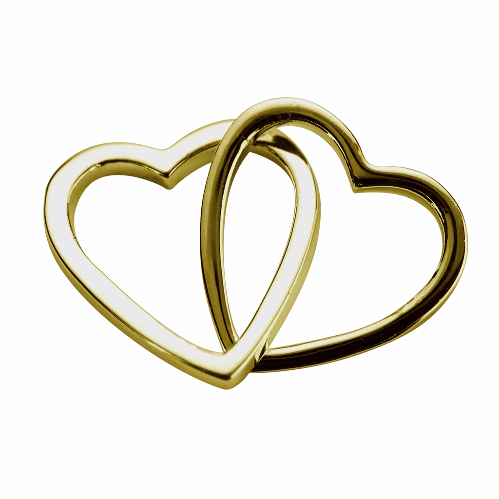 STOW Love Hearts (Together) Charm - 9ct Yellow Gold