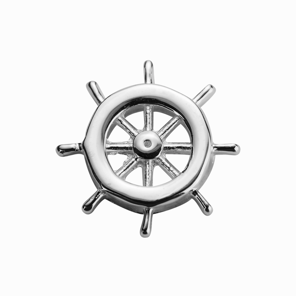 STOW Navigation Wheel (My Voyage) Charm - Sterling Silver