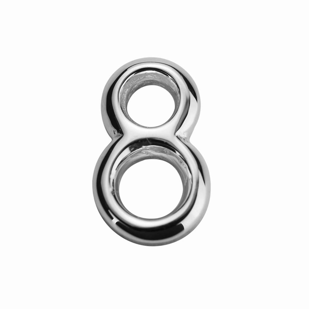 STOW Number 8 Charm - Sterling Silver