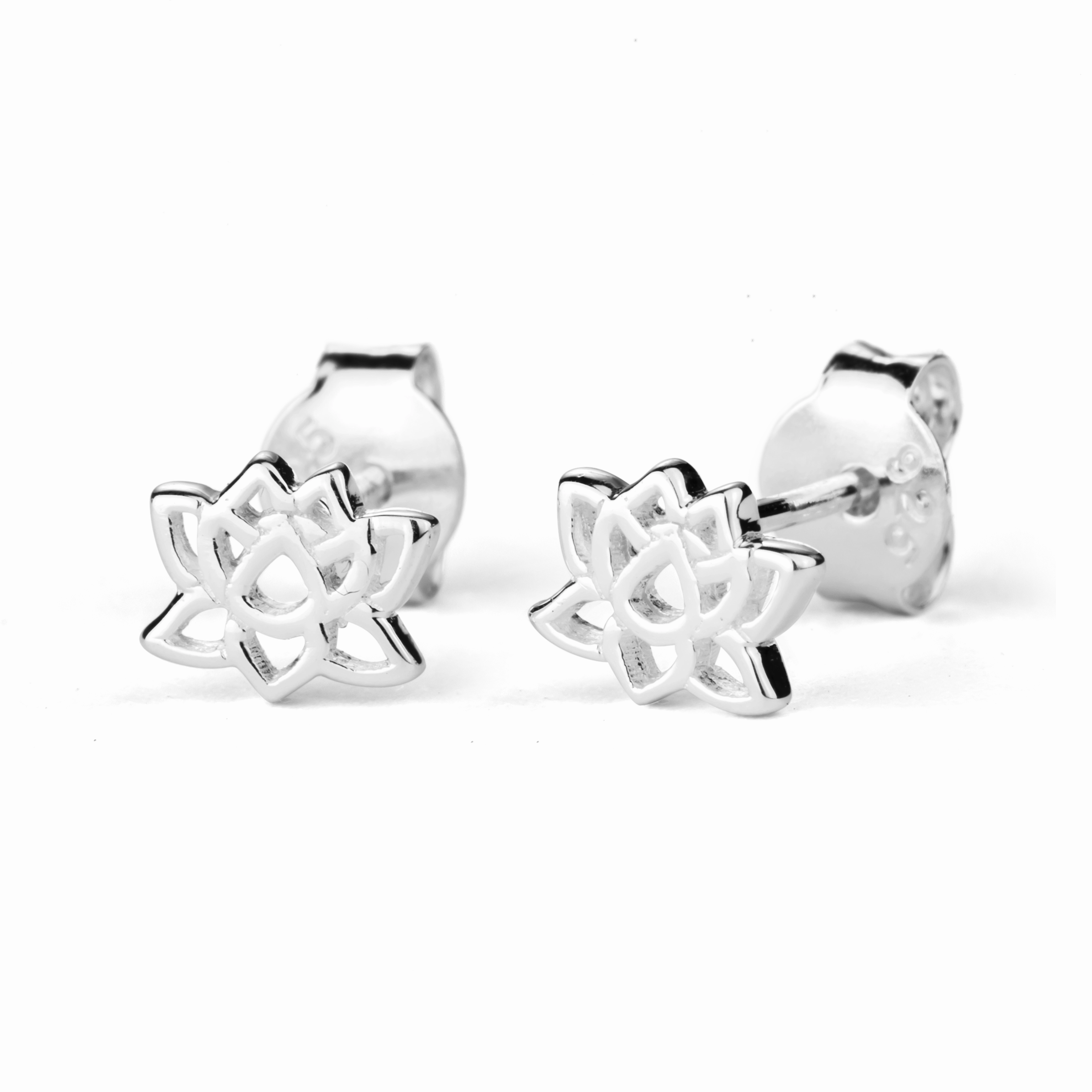 STOW Silver Stud Earrings - Lotus (Enlightenment)