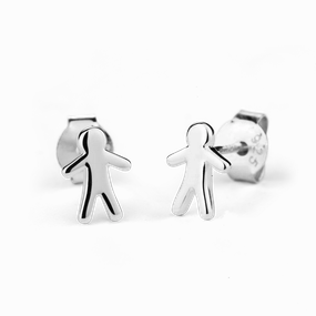 STOW Silver Stud Earrings - Stowaway Boy (Heroic)