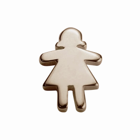 STOW Stowaway Girl (Daring) Charm - 9ct Rose Gold
