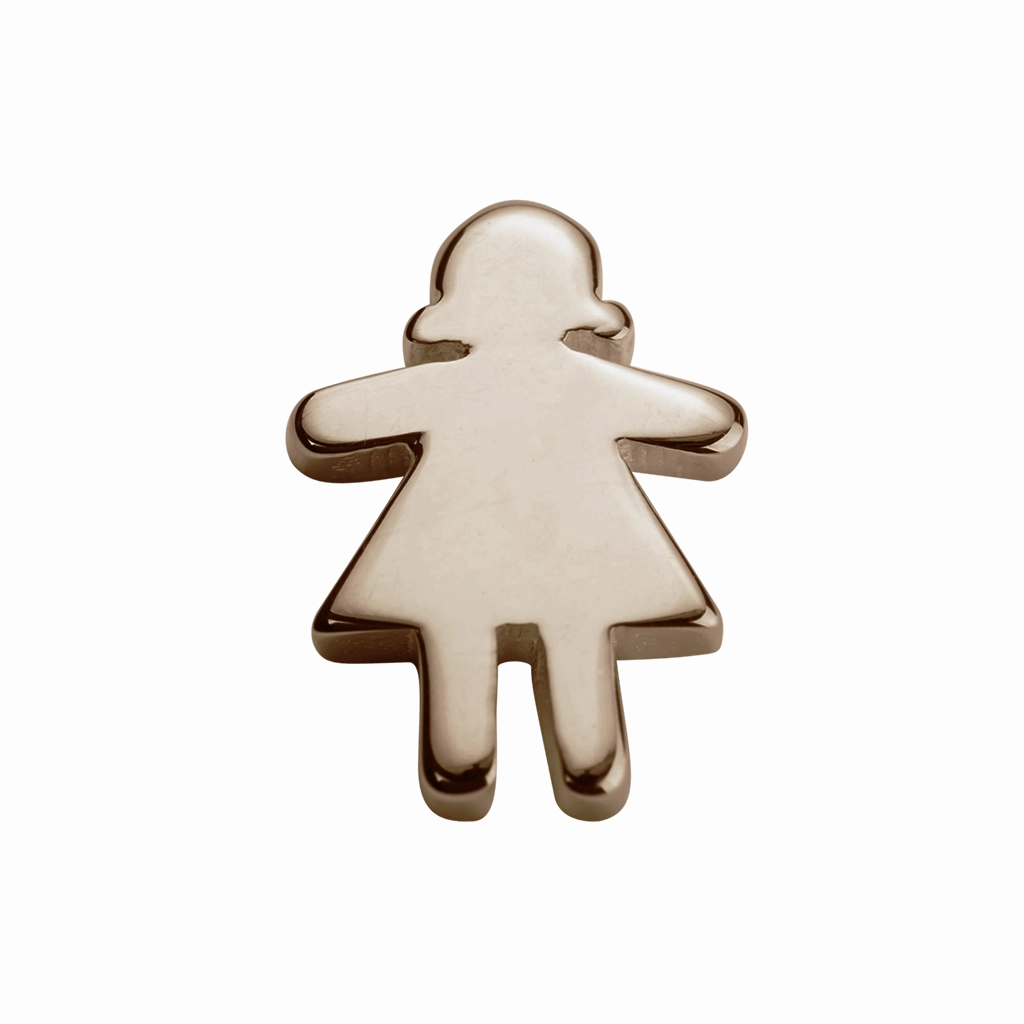 STOW Stowaway Girl (Daring) Charm - 9ct Rose Gold