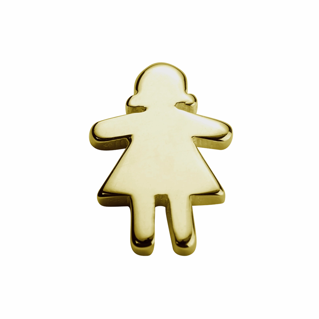 STOW Stowaway Girl (Daring) Charm - 9ct Yellow Gold