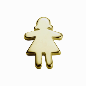 STOW Stowaway Girl (Daring) Charm - 9ct Yellow Gold