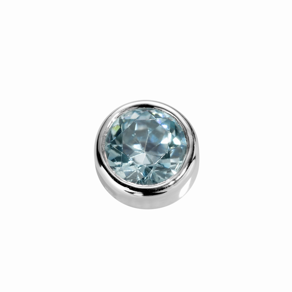 STOW Virtue Charm - Courage - Aquamarine & Sterling Silver