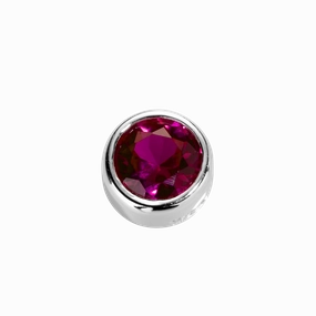 STOW Virtue Charm - Passion - Ruby CZ & Sterling Silver