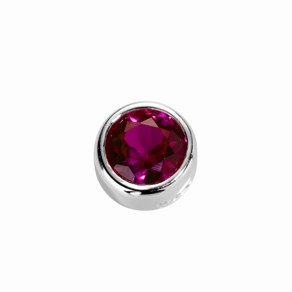 STOW Virtue Charm - Passion - Ruby CZ & Sterling Silver