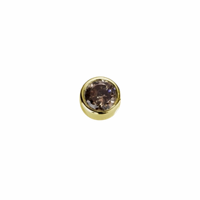STOW Virtue Charm - Strength - Brown CZ & 9ct Yellow Gold