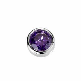 STOW Virtue Charm - Tranquility - Amethyst CZ & Sterling Silver
