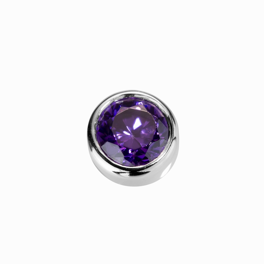STOW Virtue Charm - Tranquility - Amethyst CZ & Sterling Silver
