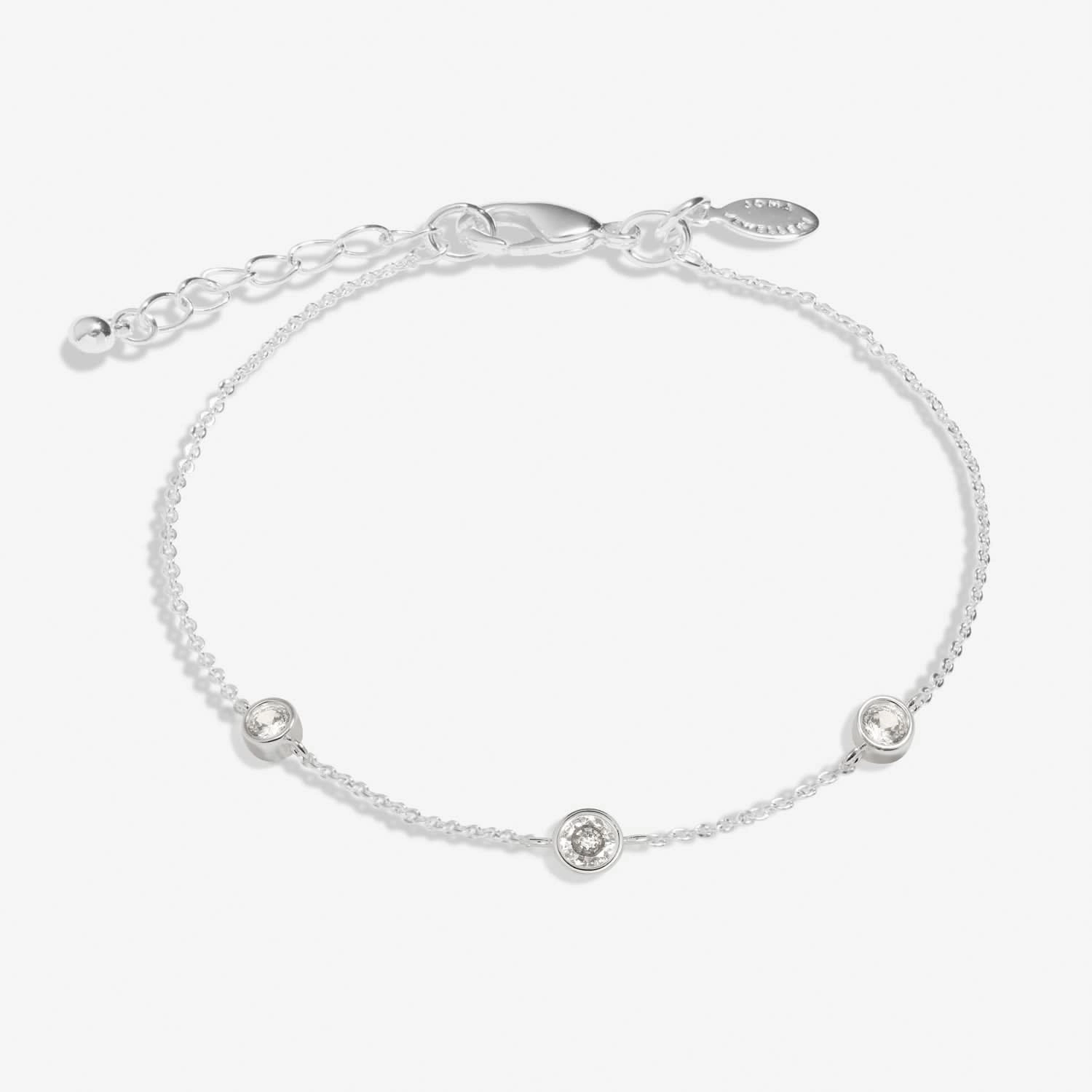 Style Stories Cubic Zirconia Silver Plated Bracelet 7723