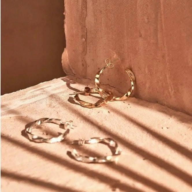 Sun Twisted Hoop Earrings SEH3206