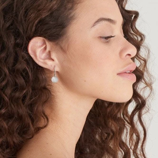 Sunbeam Emblem Silver Huggie Hoop Earrings E030-05H
