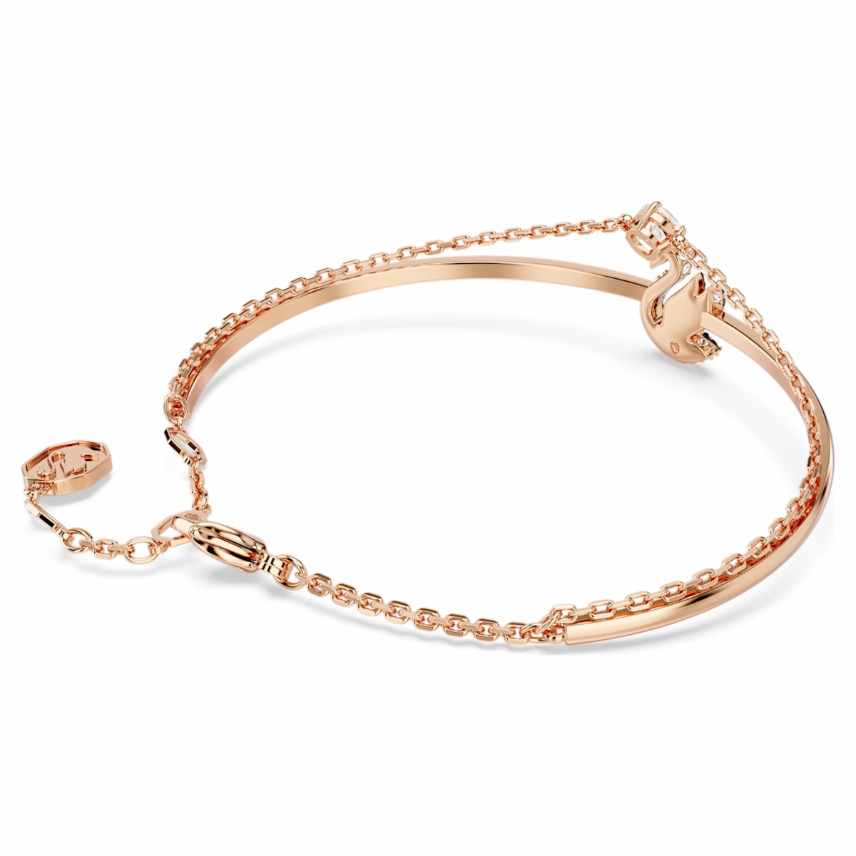 Swarovski Black Swan Rosegold Bangle