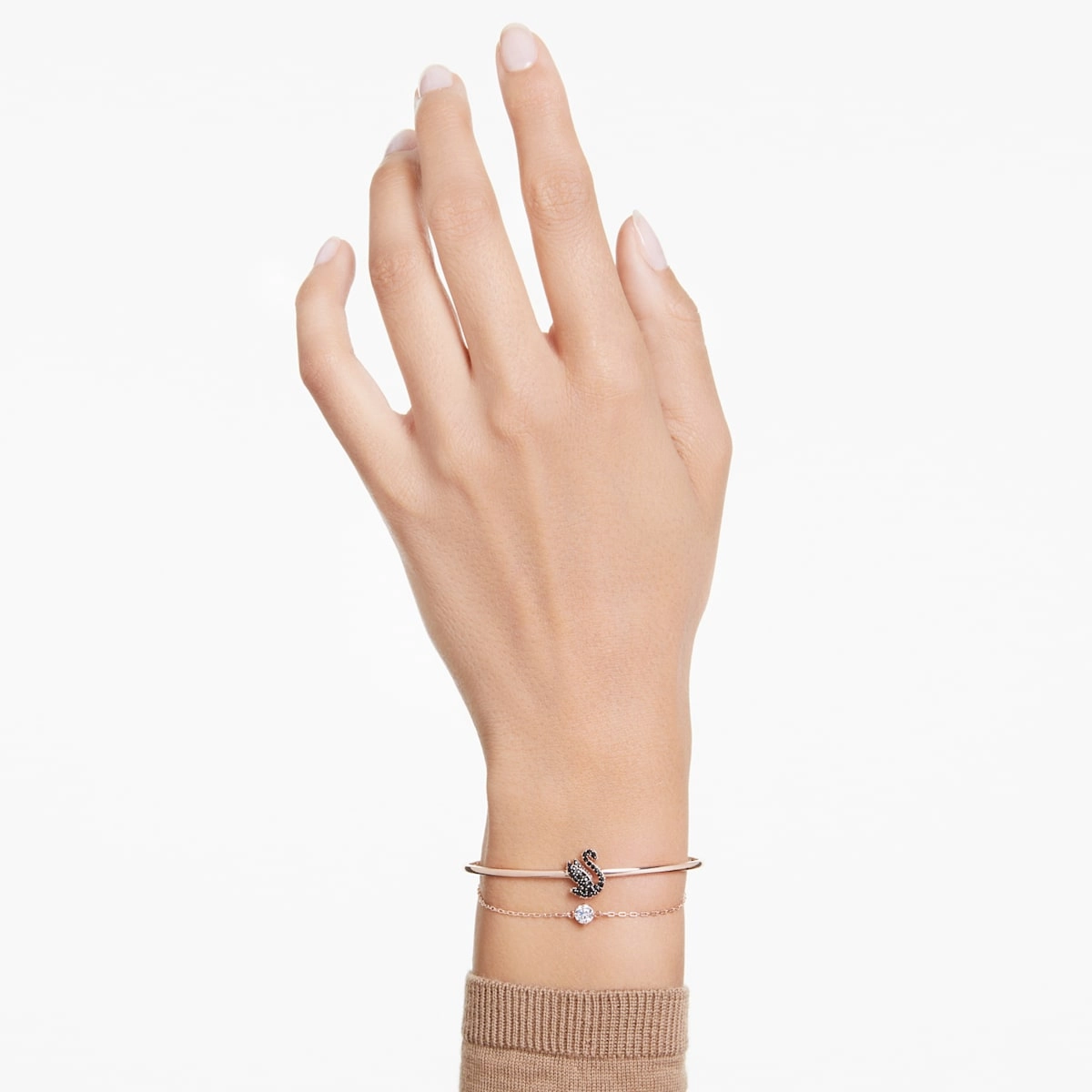 Swarovski Black Swan Rosegold Bangle