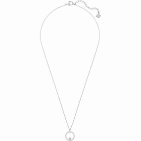 Swarovski Creativity Circle White Rhodium Pendant Necklace