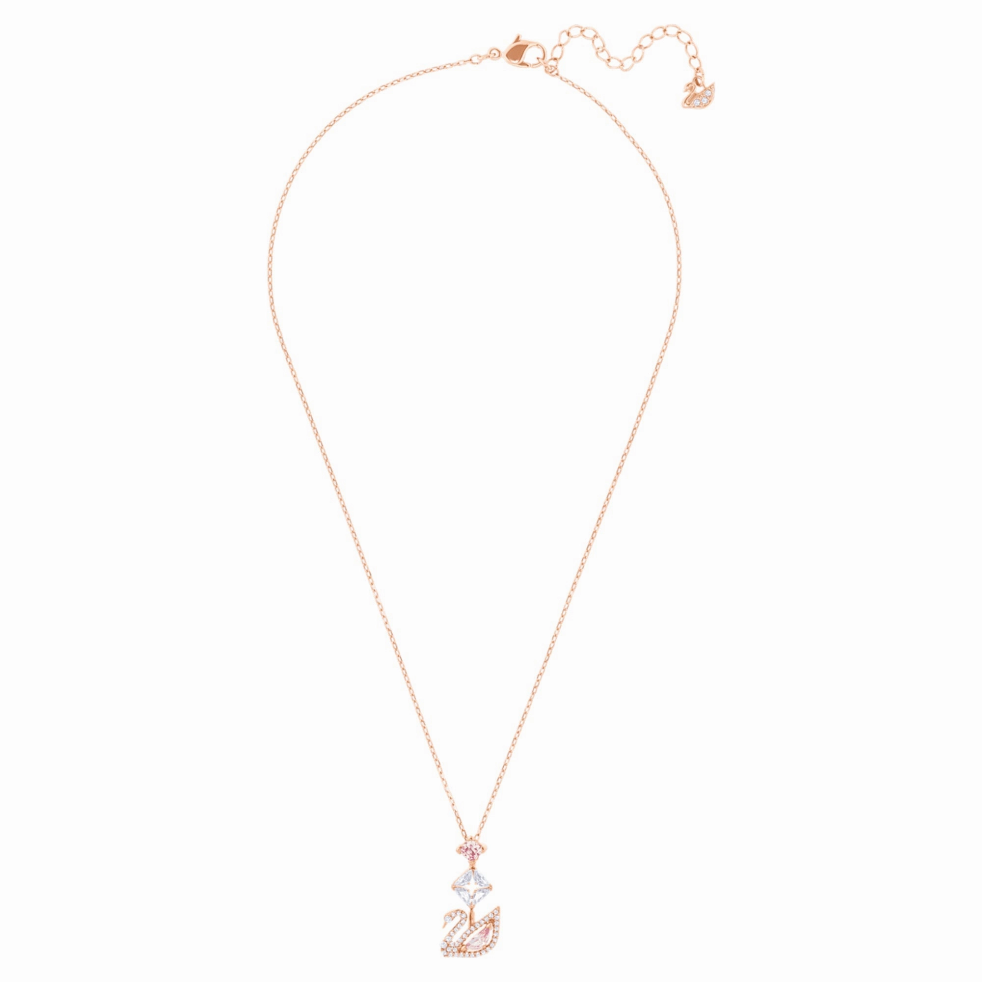 Swarovski Dazzling Swan Rose Gold Tone Plated Y Necklace