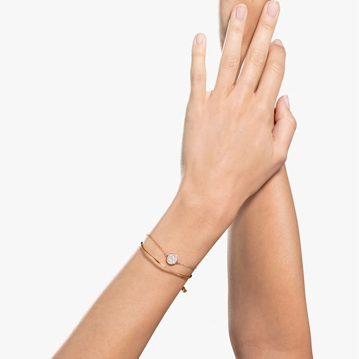 Swarovski Ginger White and Rose Gold Plated Bangle