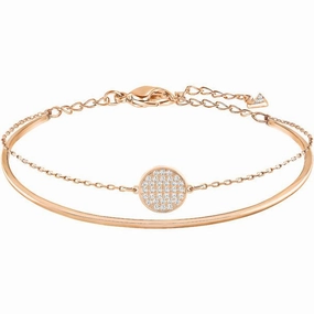 Swarovski Ginger White and Rose Gold Plated Bangle