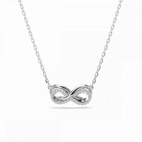 Swarovski Hyperbola Rhodium Plated Crystal Infinity Necklace