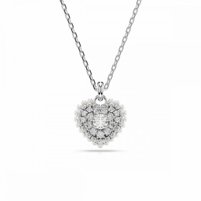 Swarovski Idyllia Rhodium Plated Crystal Heart Necklace
