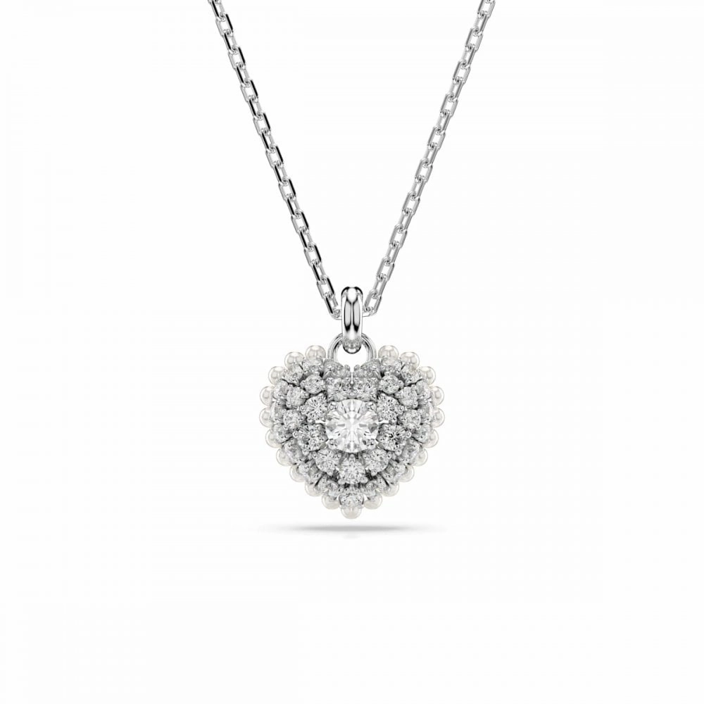 Swarovski Idyllia Rhodium Plated Crystal Heart Necklace